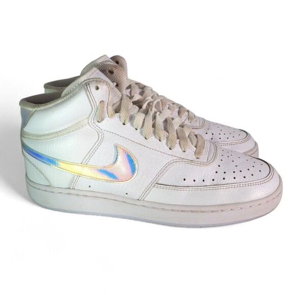 Nike Court Vision Mid 'White Iridescent' Sneakers FD0819-100 Women's 9 - Picture 4 of 11